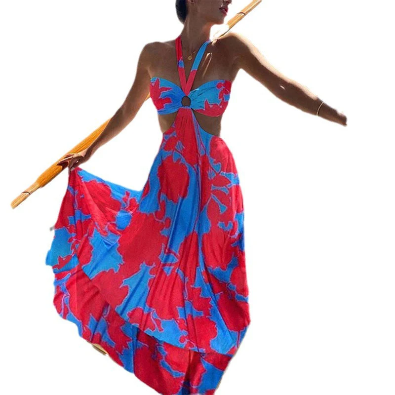 Damen Maxikleid mit Frechem Cut-Out und Dekorativem Ringelement Heidi-Mode - Image 5