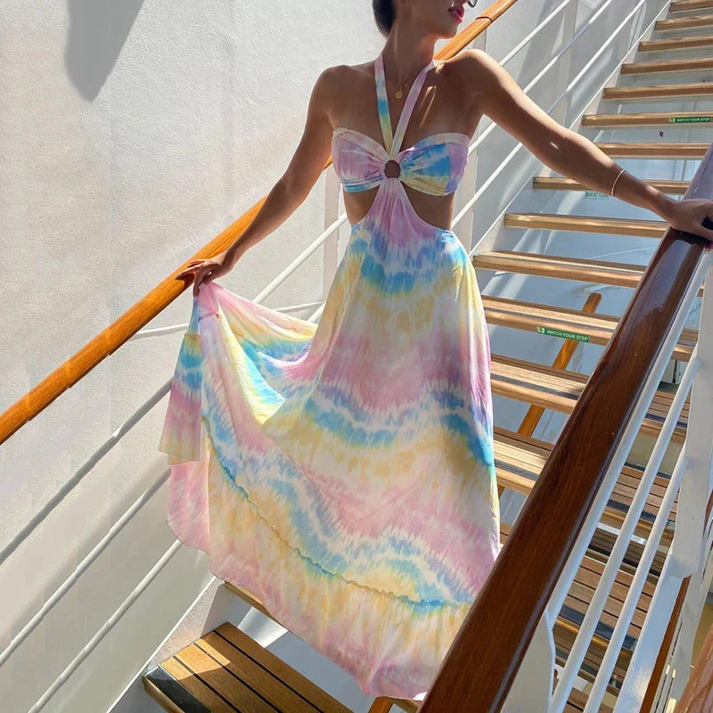 Damen Maxikleid mit Frechem Cut-Out und Dekorativem Ringelement Heidi-Mode - Image 6