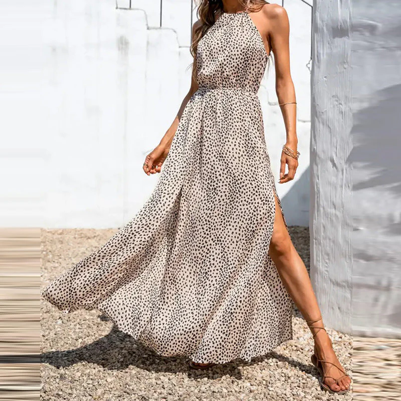 Damen Maxikleid mit Raffiniertem Wickeldesign und Hohem Schlitz Heidi-Mode