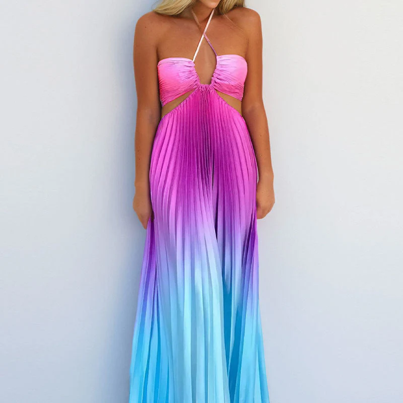 Damen Maxikleid mit Raffinierten Cut-Out-Details und Farbverlauf Heidi-Mode - Image 9