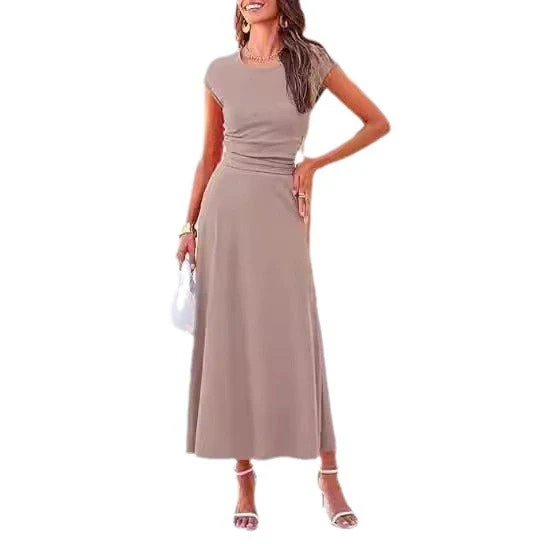 Damen Maxikleid mit Raffinierten Raffungselementen und Elegantem Schnitt Heidi-Mode - Image 5