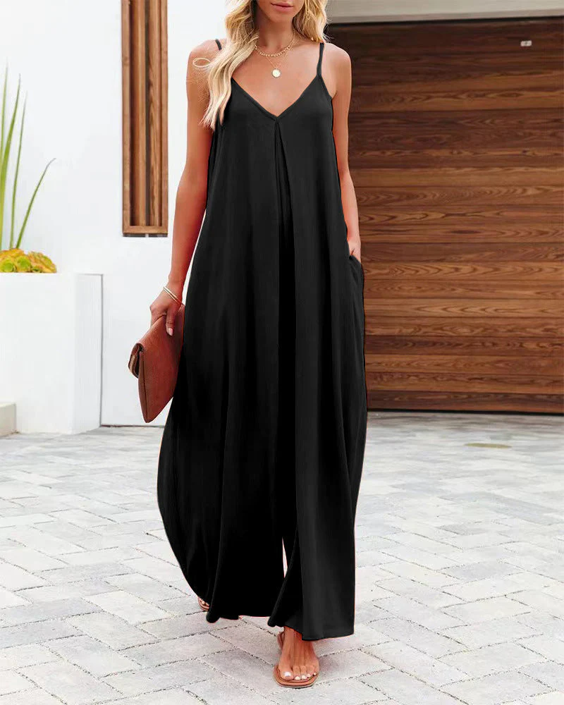 Damen Maxikleid mit Schmalen Spagettiträgern und Luftiger A-Linien-Silhouette Heidi-Mode - Image 19