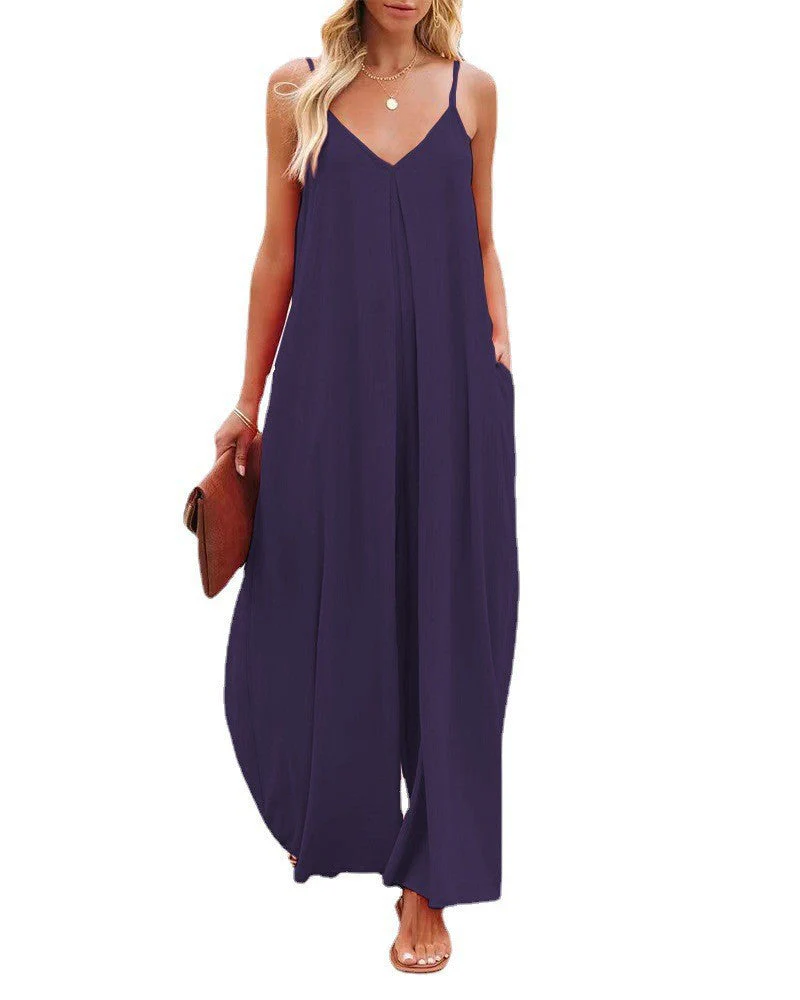 Damen Maxikleid mit Schmalen Spagettiträgern und Luftiger A-Linien-Silhouette Heidi-Mode - Image 2
