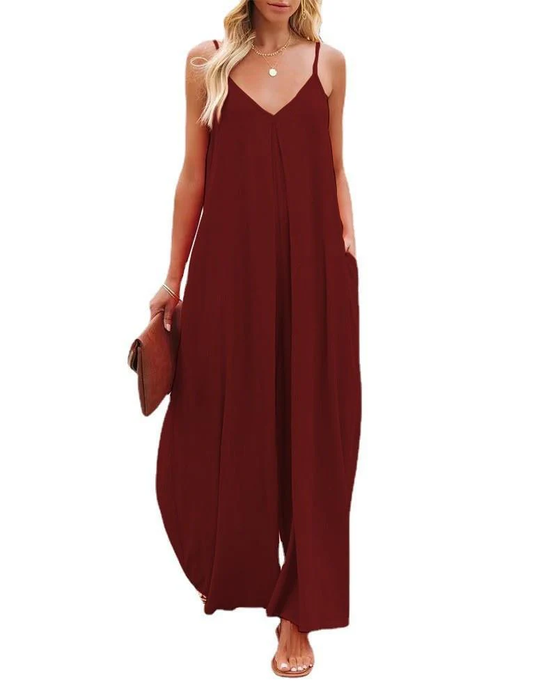 Damen Maxikleid mit Schmalen Spagettiträgern und Luftiger A-Linien-Silhouette Heidi-Mode - Image 3
