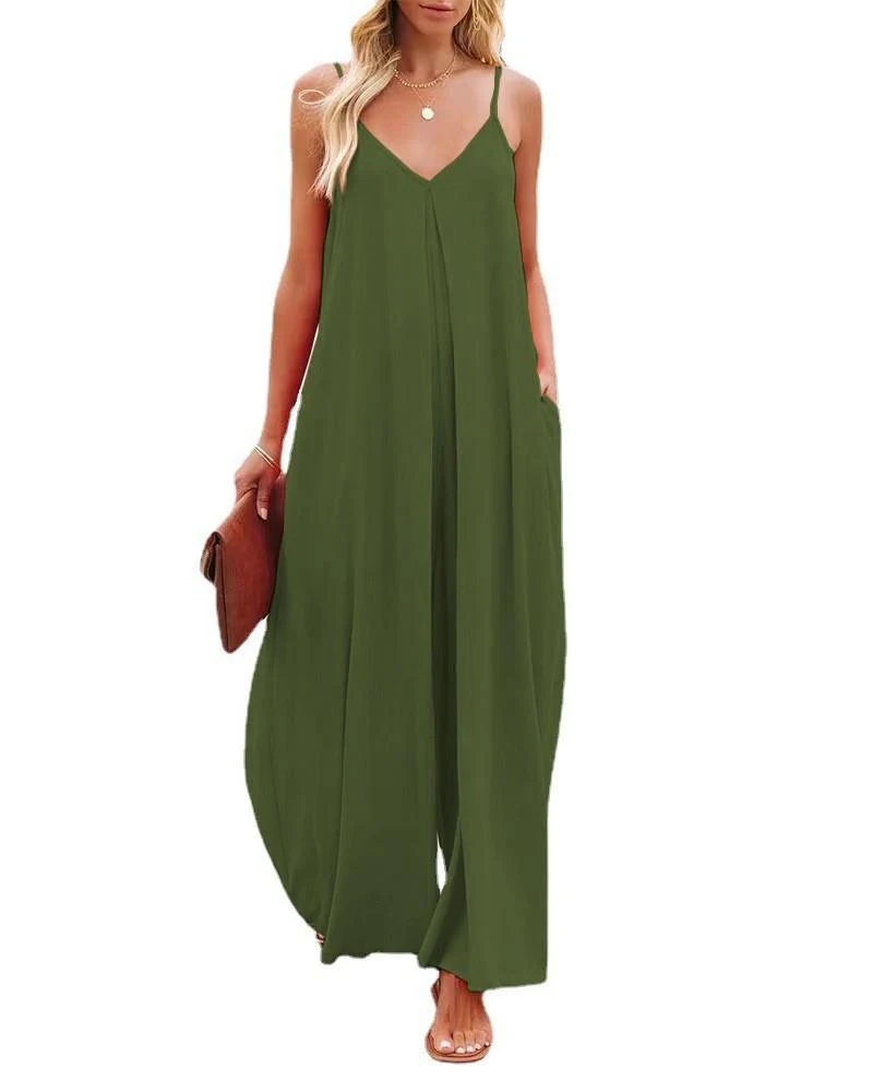 Damen Maxikleid mit Schmalen Spagettiträgern und Luftiger A-Linien-Silhouette Heidi-Mode - Image 7