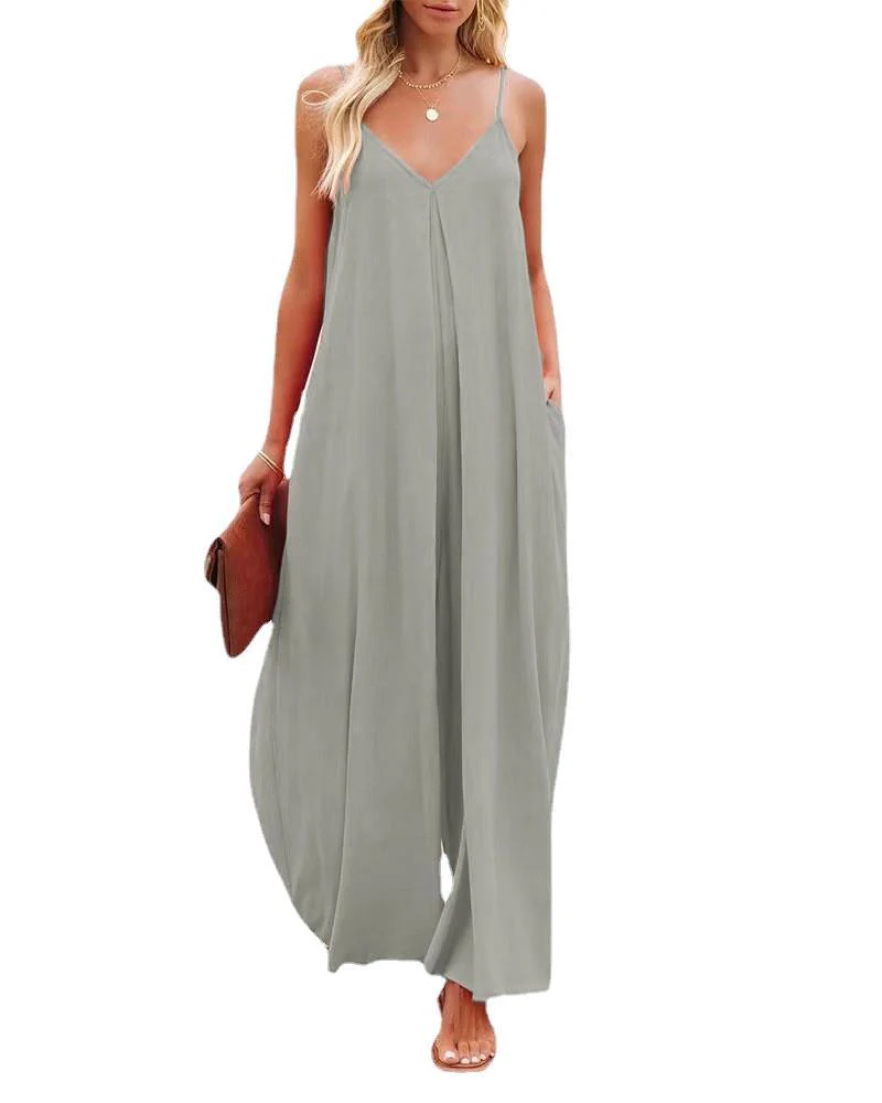 Damen Maxikleid mit Schmalen Spagettiträgern und Luftiger A-Linien-Silhouette Heidi-Mode - Image 9