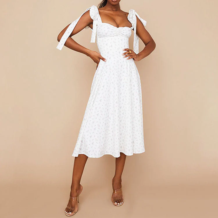 Damen Maxikleid mit Tiefem Schlitz und Gerafftem Oberteil Heidi-Mode - Image 2