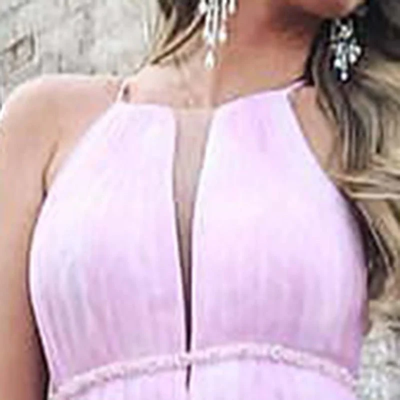 Damen Maxikleid mit Tiefem V-Ausschnitt und Schwingendem Tüllrock Heidi-Mode - Image 2