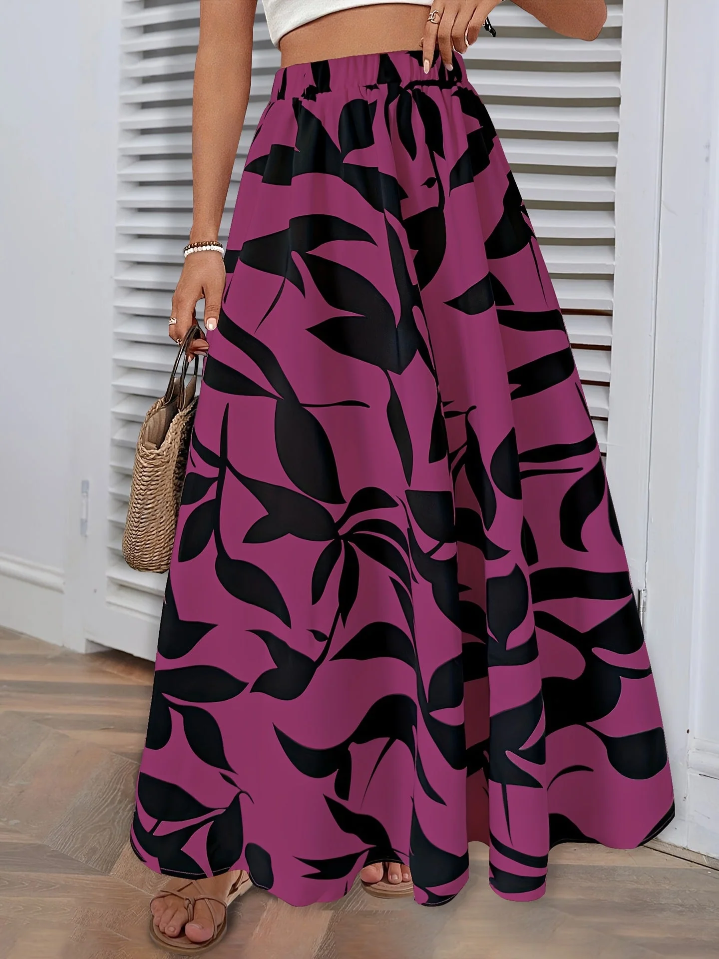 Damen Maxirock mit Floralem Muster Heidi-Mode - Image 6