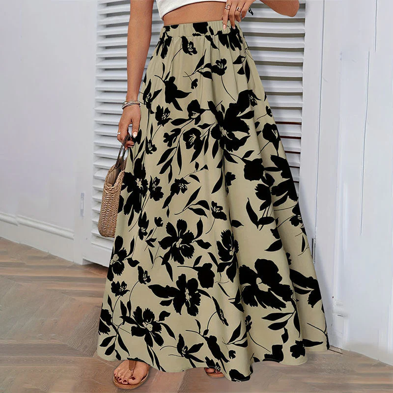 Damen Maxirock mit Floralem Muster Heidi-Mode - Image 9