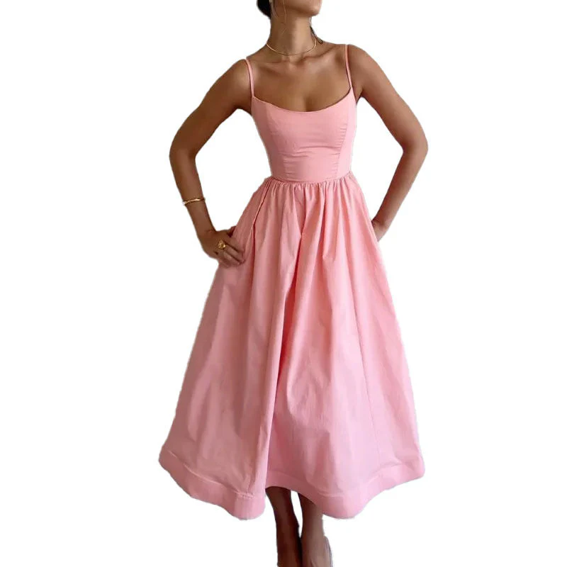 Damen Midi-Kleid mit Tailliertem Oberteil und Schwingendem Rock Heidi-Mode - Image 5