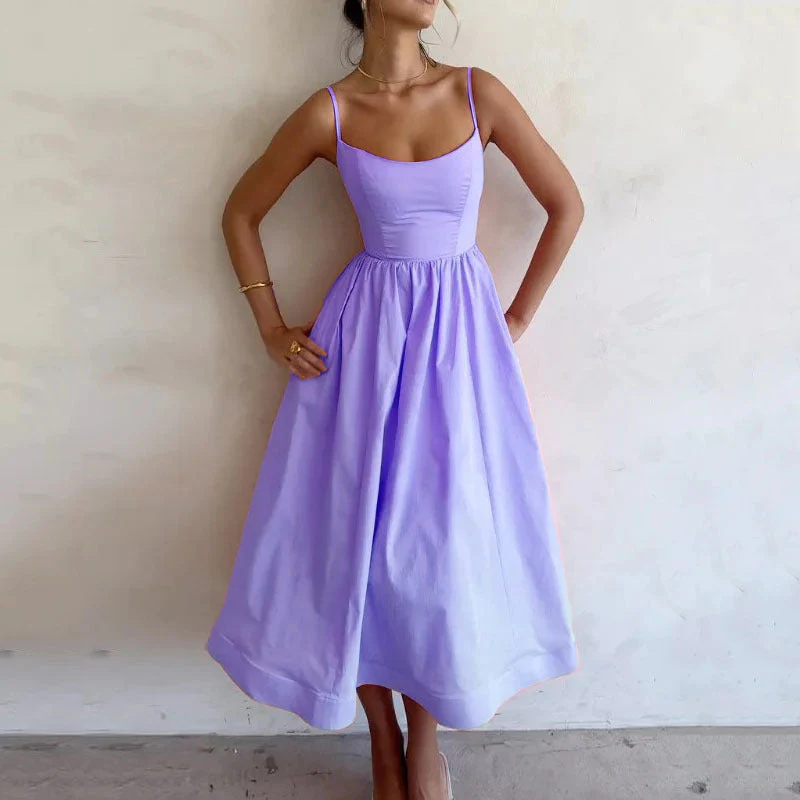 Damen Midi-Kleid mit Tailliertem Oberteil und Schwingendem Rock Heidi-Mode - Image 8
