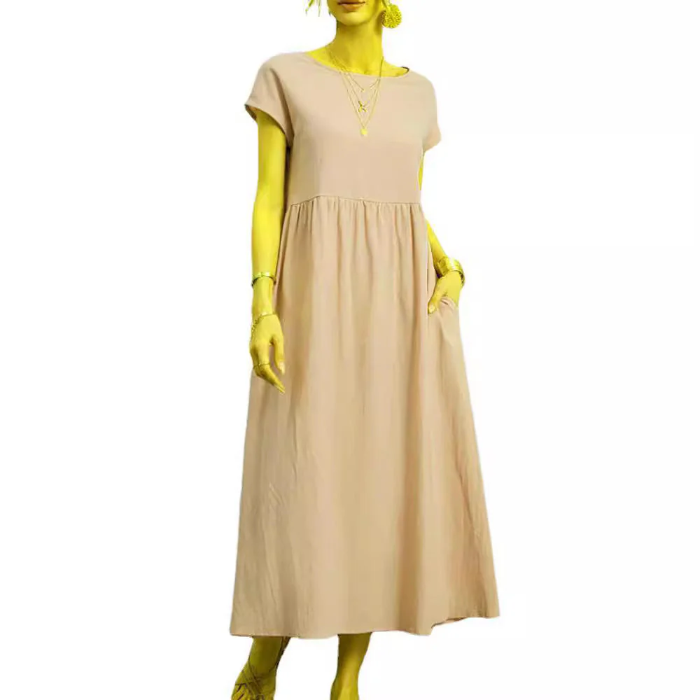 Damen Midikleid mit Lässigem Schnitt und Seitlichen Taschen Heidi-Mode - Image 13