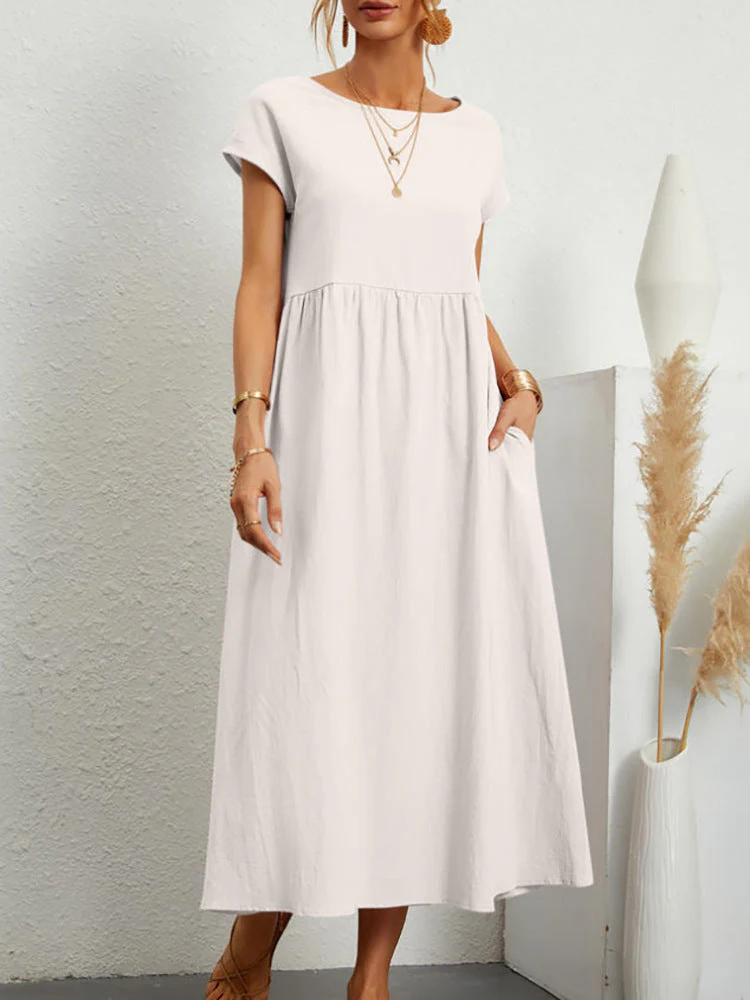 Damen Midikleid mit Lässigem Schnitt und Seitlichen Taschen Heidi-Mode - Image 15