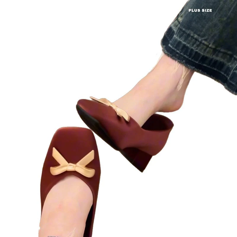 Damen miederartige Pantoletten mit eleganter Schleifenverzierung Heidi Mode - Image 5