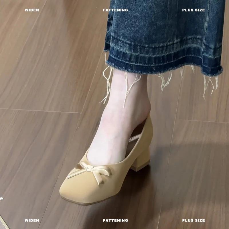 Damen miederartige Pantoletten mit eleganter Schleifenverzierung Heidi Mode - Image 7
