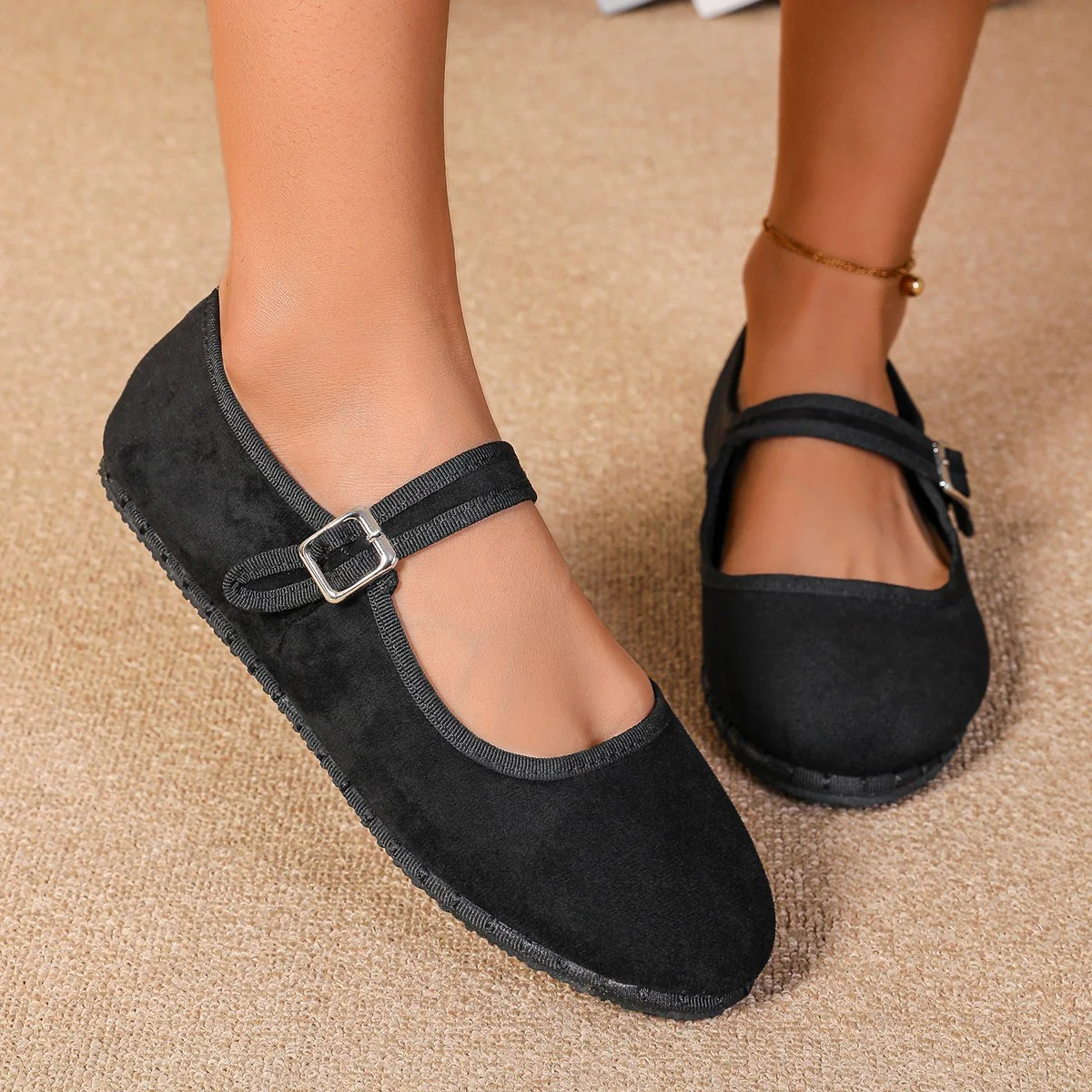 Damen Mocassins mit verstellbarem Riemen und weichem Obermaterial Heidi Mode - Image 2