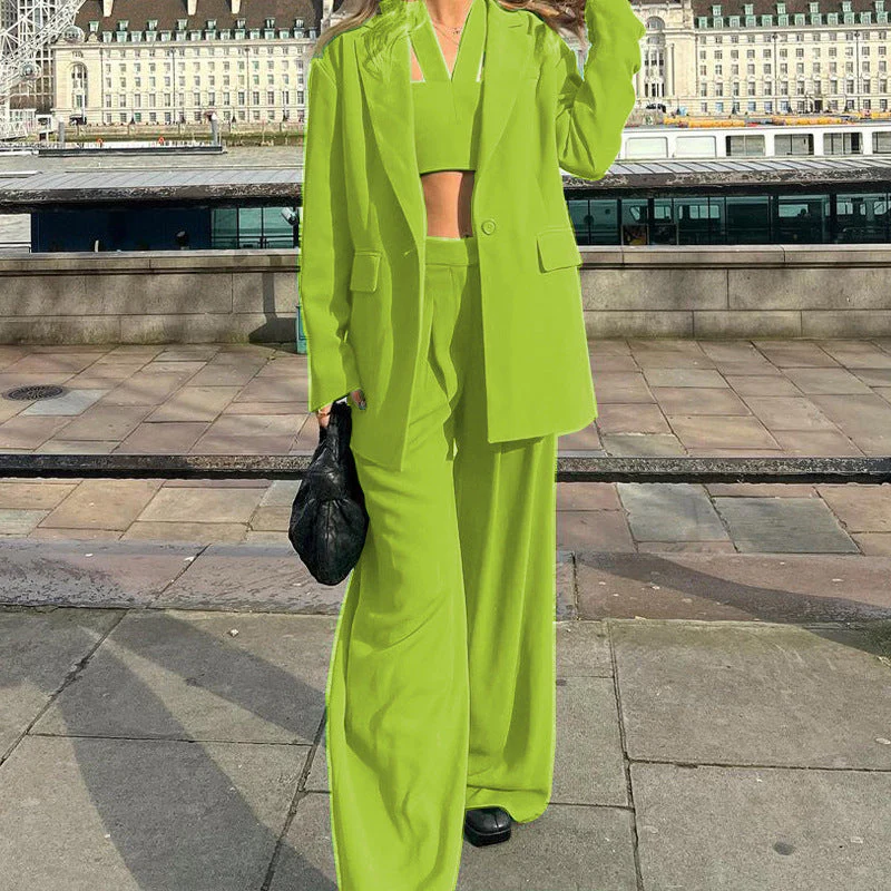 Damen Mode Set mit Weitem Blazer und Cropped Top Heidi-Mode - Image 2