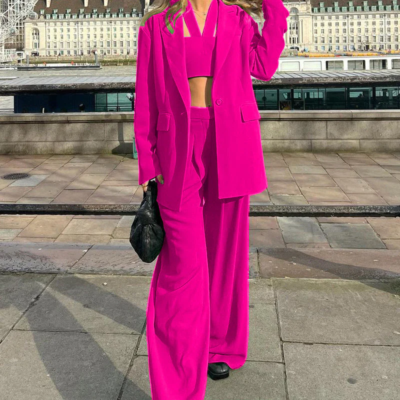 Damen Mode Set mit Weitem Blazer und Cropped Top Heidi-Mode - Image 4