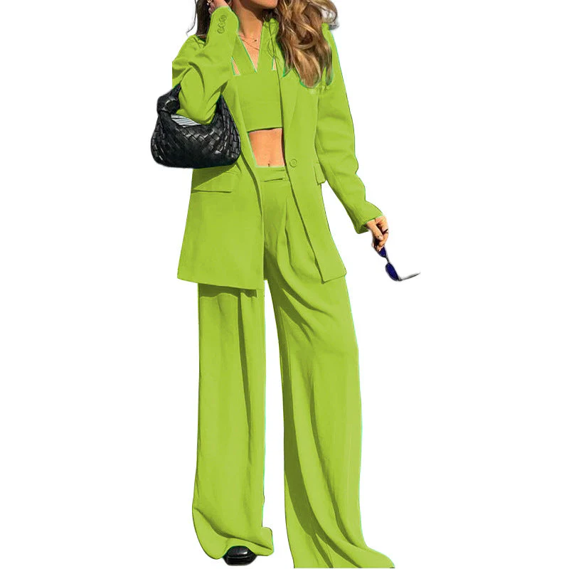 Damen Mode Set mit Weitem Blazer und Cropped Top Heidi-Mode - Image 5
