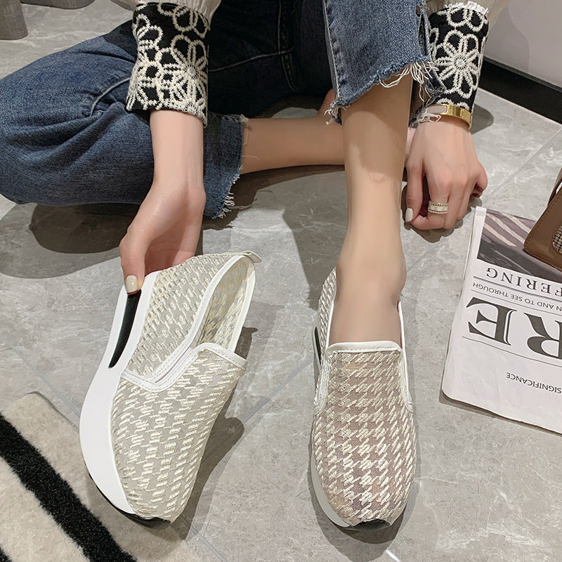 Damen Mode-Sneaker mit innovativem Slip-On Design und hochgezogenem Absatz Heidi Mode - Image 3