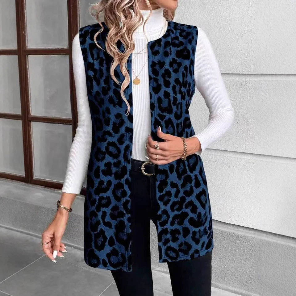 Damen Mode Weste mit Leopardenmuster Heidi-Mode - Image 2
