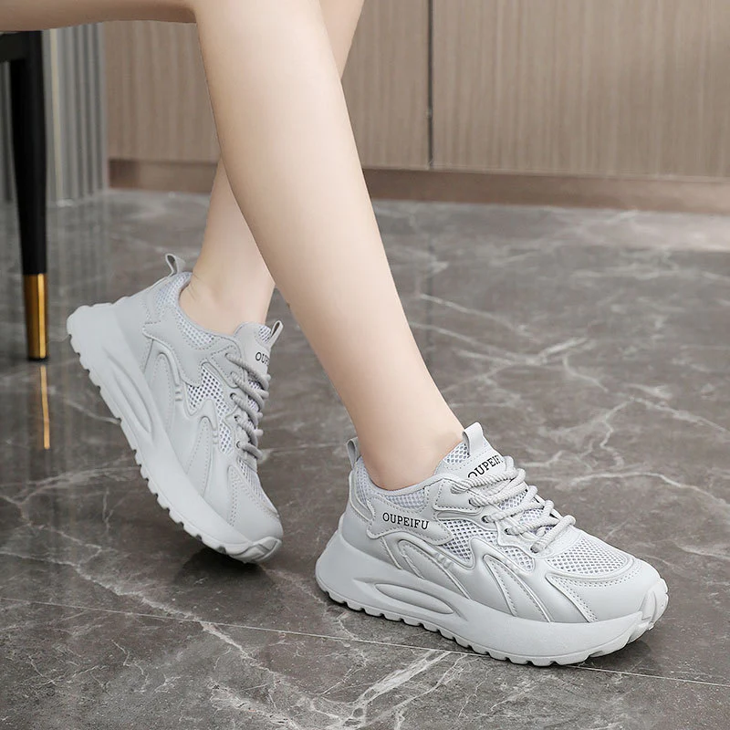 Damen moderne Sneaker mit atmungsaktiver Mesh-Oberfläche und dämpfender Sohle Heidi Mode - Image 3