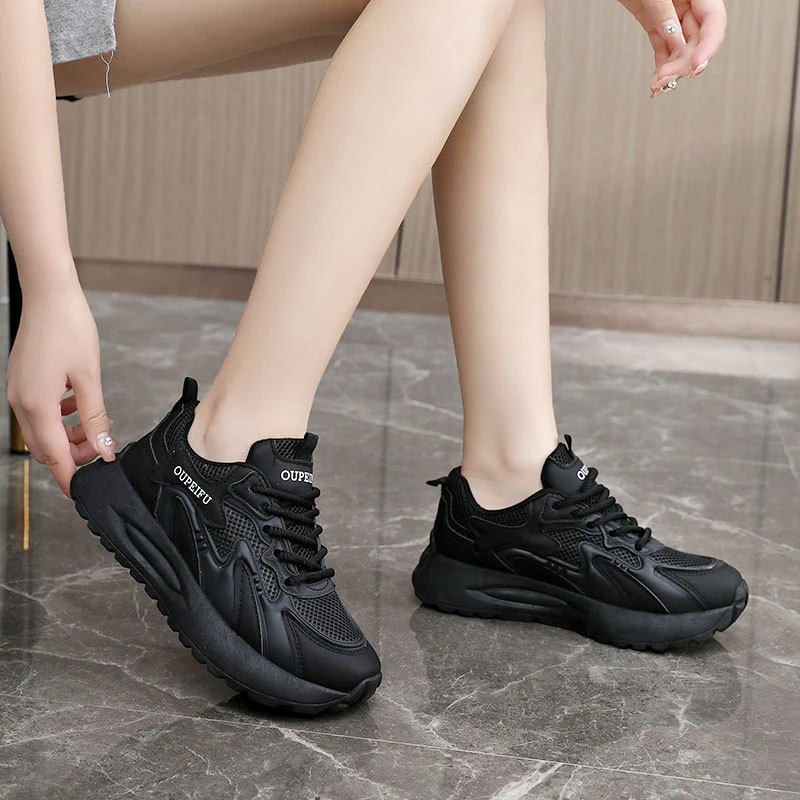 Damen moderne Sneaker mit atmungsaktiver Mesh-Oberfläche und dämpfender Sohle Heidi Mode - Image 4