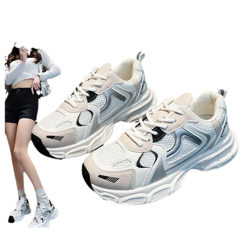 Damen moderne Sport Sneakers mit atmungsaktiver Oberflächenstruktur und stoßdämpfender Sohle Heidi Mode - Image 5