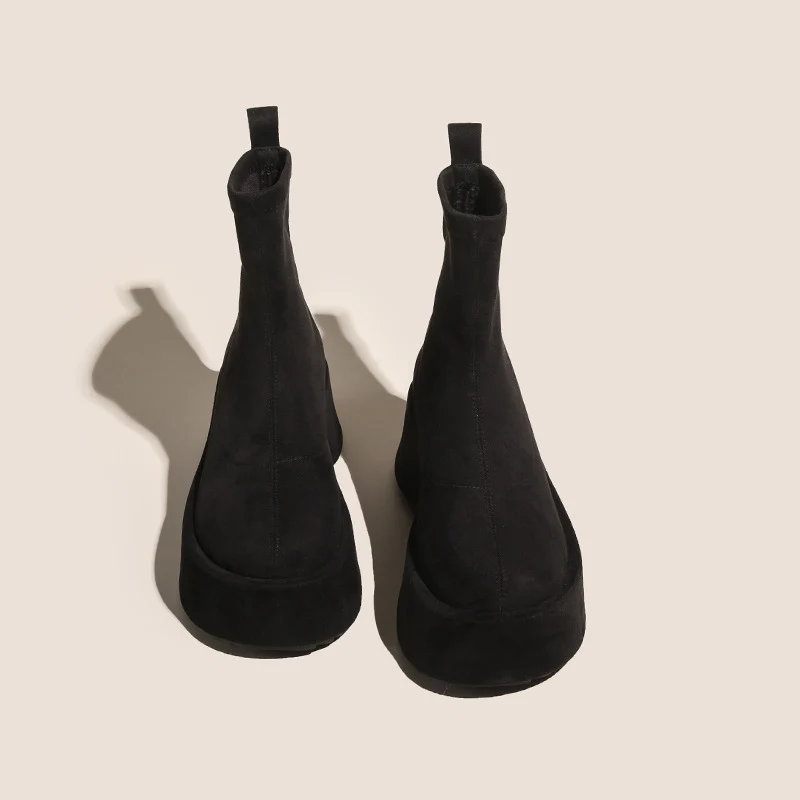 Damen modische Ankle Boots aus hochwertigem Wildleder Heidi Mode - Image 6