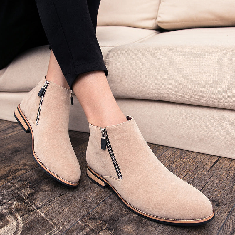 Damen Modische Ankle Boots aus Wildleder mit Reißverschluss Heidi Mode - Image 8