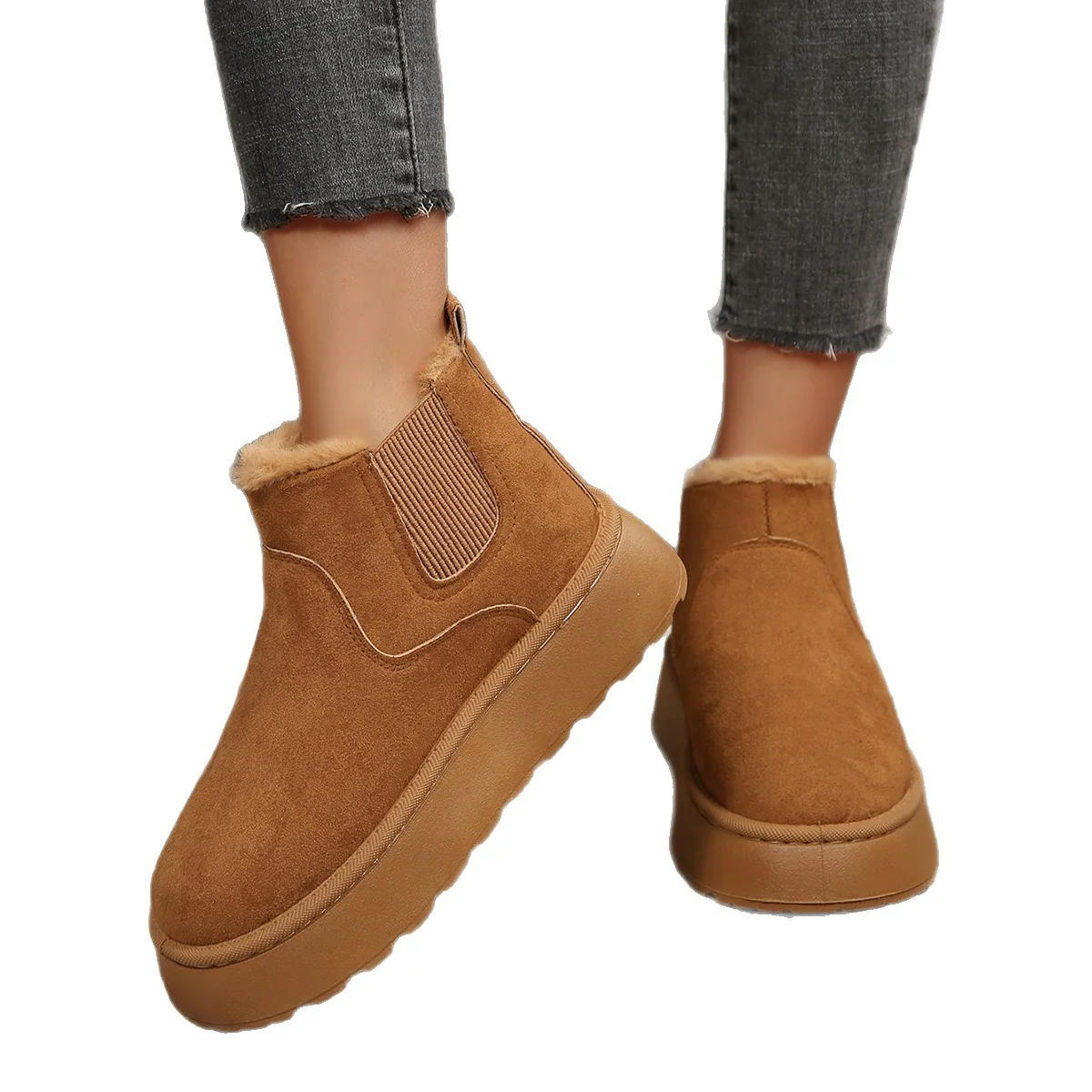 Damen Modische Ankle-Boots mit kuscheligem Futter und rutschfester Sohle Heidi Mode - Image 5