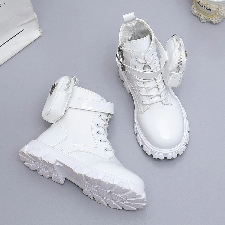 Damen modische Ankle Boots mit praktischen Taschen und robustem Profilsohle Heidi Mode - Image 6