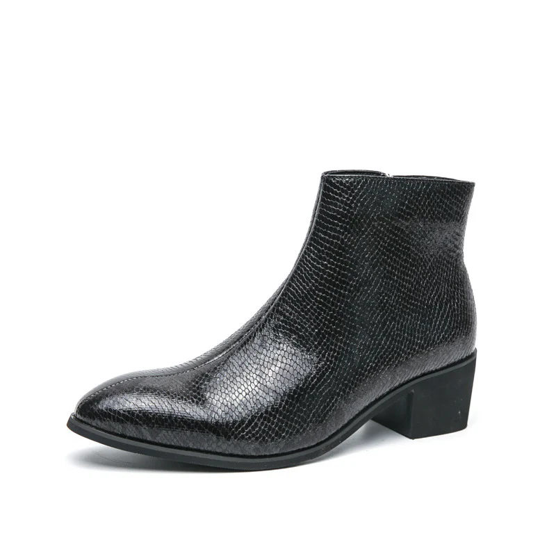 Damen Modische Ankle Boots mit schickem Schlangenleder-Design Heidi Mode - Image 6