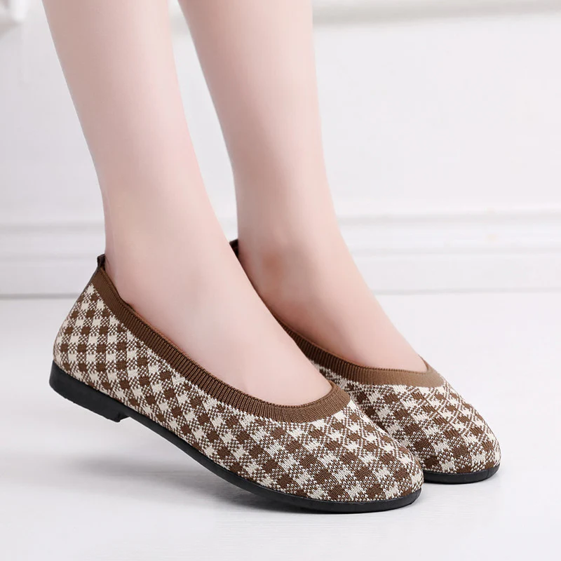 Damen Modische Ballerinas mit atmungsaktivem Strickoberteil Heidi Mode - Image 2