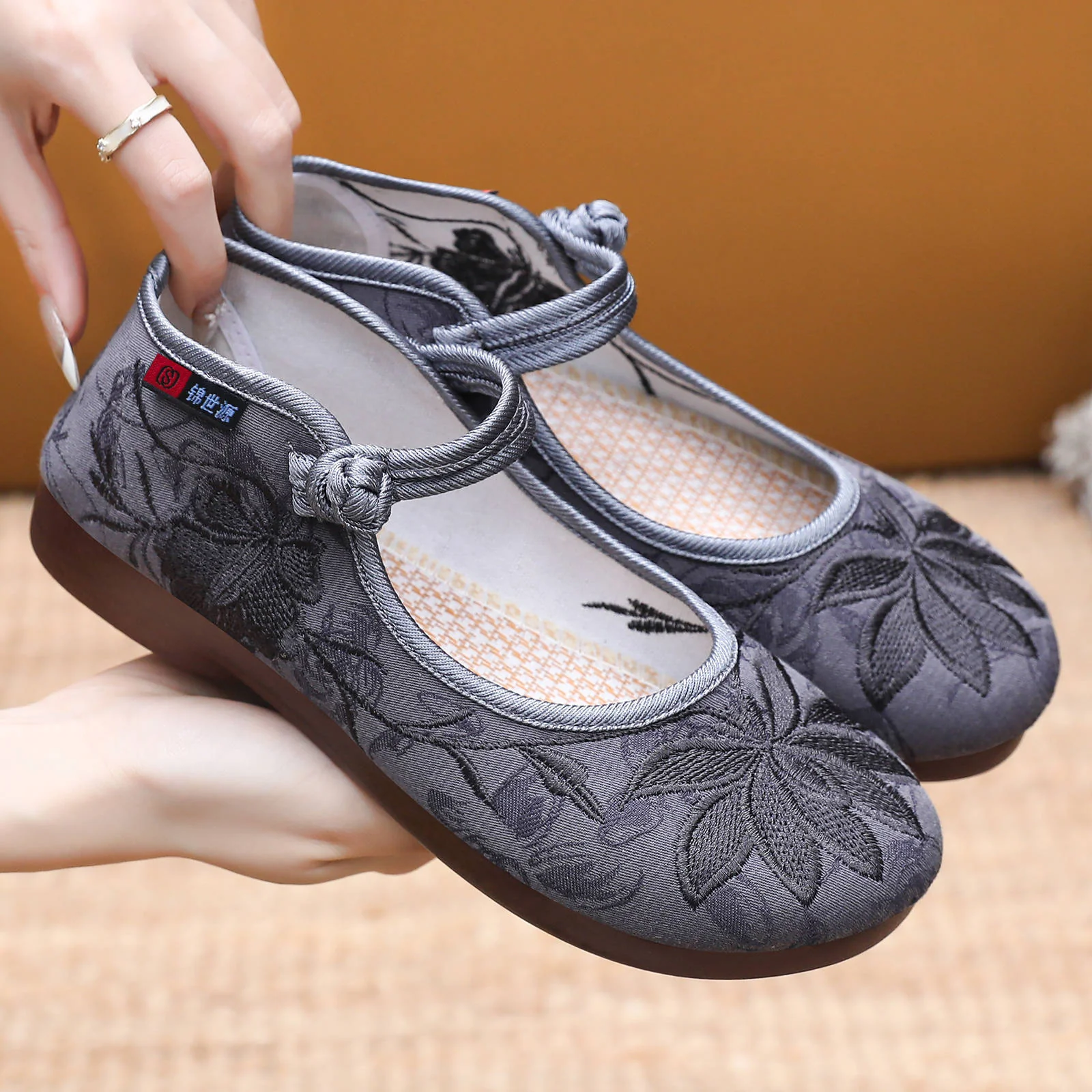 Damen Modische Ballerinas mit floralem Stickdesign Heidi Mode - Image 2