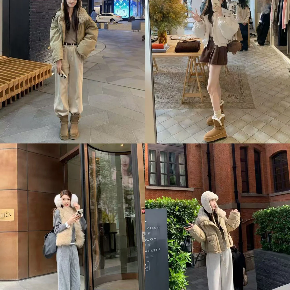 Damen modische Booties mit weichem Kunstfellkragen und praktischem Schnallenverschluss Heidi Mode - Image 4