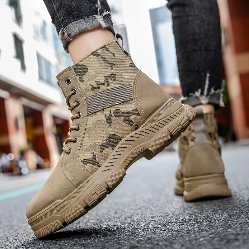 Damen modische camouflierte Ankle Boots mit rutschfester Sohle und elastischem Einsatz Heidi Mode - Image 6