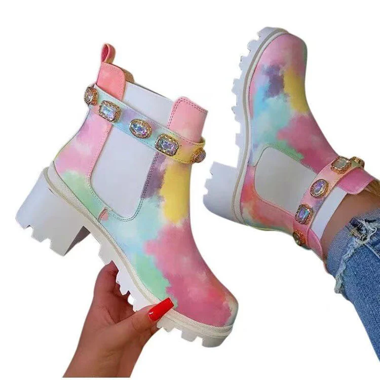 Damen modische Chelsea Boots mit funkelnden Akzent-Schnallen Heidi Mode - Image 7