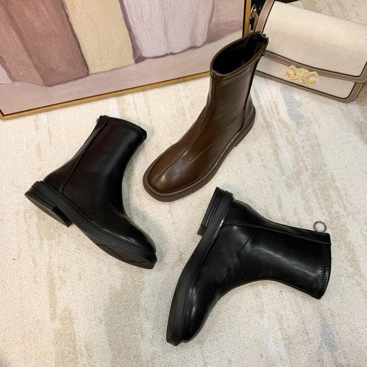 Damen Modische Chelsea-Stiefel mit flexiblem Reißverschluss und strapazierfähiger Sohle Heidi Mode - Image 3