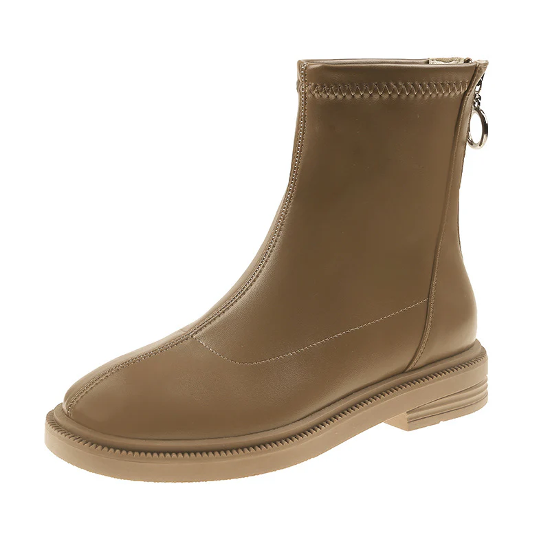 Damen Modische Chelsea-Stiefel mit flexiblem Reißverschluss und strapazierfähiger Sohle Heidi Mode - Image 4