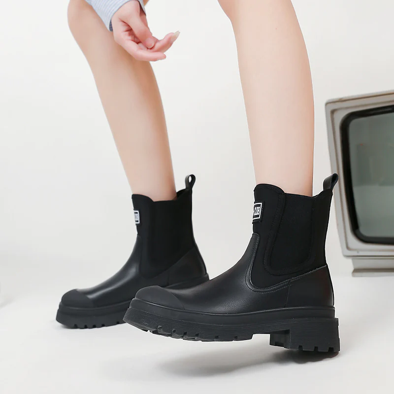 Damen modische Chelsea-Stiefel mit robustem Sohlenprofil Heidi Mode - Image 3