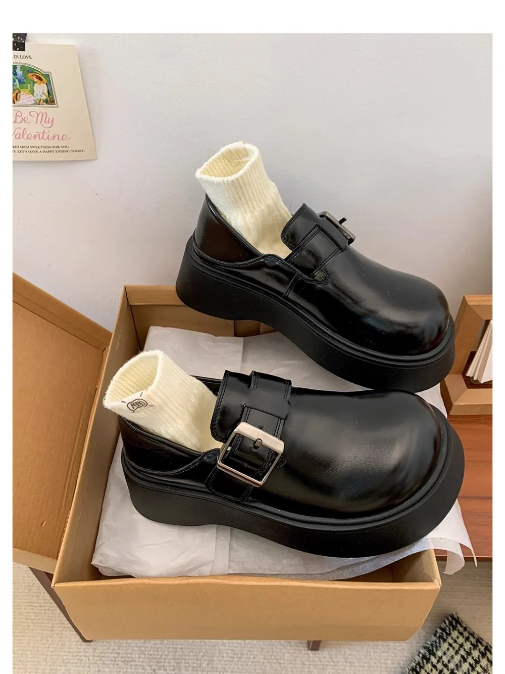 Damen Modische Chunky Clogs mit verstellbarem Schnallenverschluss und dickem Sohlenprofil Heidi Mode - Image 6