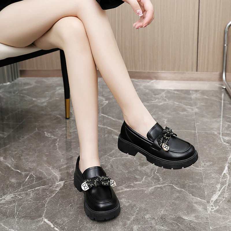 Damen modische Chunky Loafers mit dekorativen Schleifen und stabiler Laufsohle Heidi Mode - Image 4