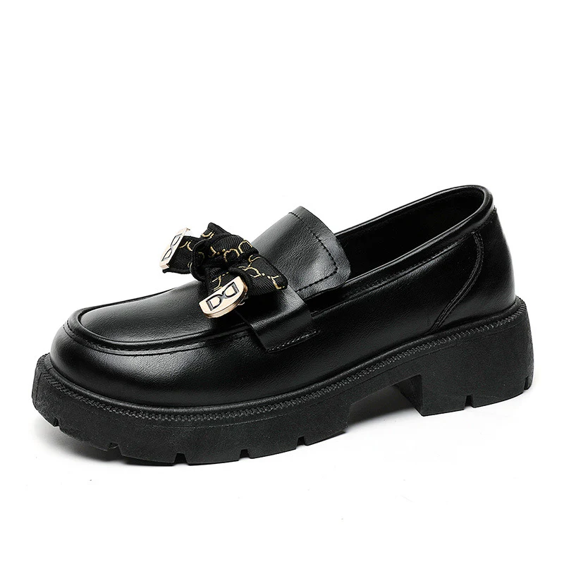 Damen modische Chunky Loafers mit dekorativen Schleifen und stabiler Laufsohle Heidi Mode - Image 5