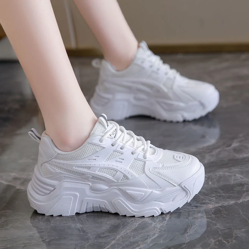 Damen modische Chunky-Sneaker mit atmungsaktivem Mesh und rutschfester Sohle Heidi Mode - Image 4