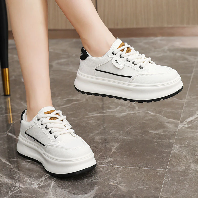 Damen modische Chunky Sneaker mit hochgezogenem Sohlenprofil und atmungsaktiver Obermaterialstruktur Heidi Mode - Image 3
