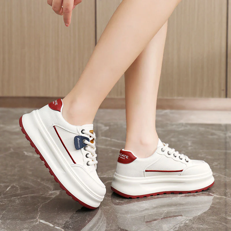 Damen modische Chunky Sneaker mit hochgezogenem Sohlenprofil und atmungsaktiver Obermaterialstruktur Heidi Mode - Image 4