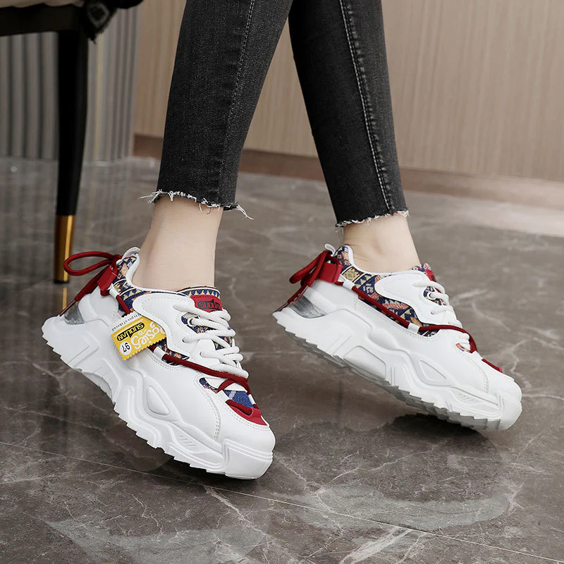 Damen modische Chunky Sneaker mit innovativem Obermaterial und sportlichem Design Heidi Mode - Image 3