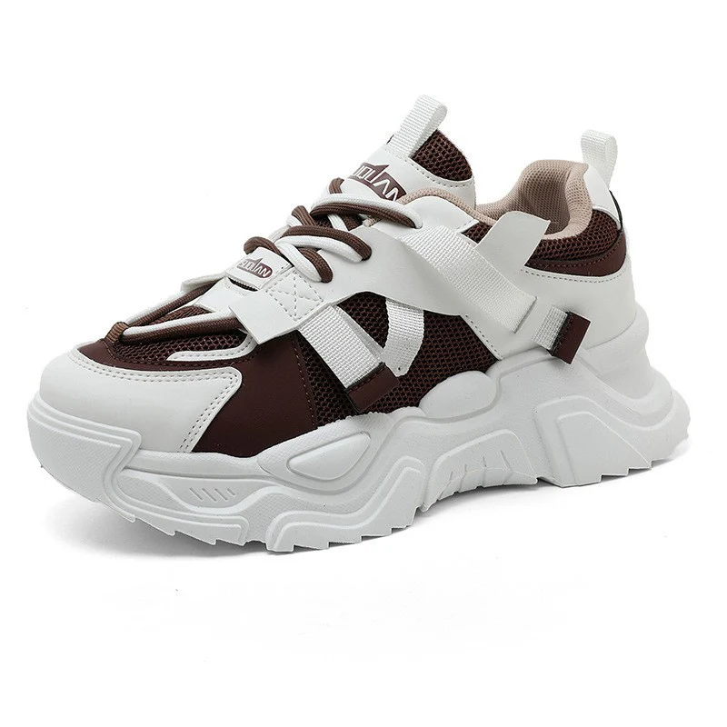 Damen modische Chunky Sneakers mit atmungsaktivem Obermaterial und dämpfendem Profil Heidi Mode